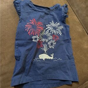 Navy Blue Kids Shirt with Firework Design